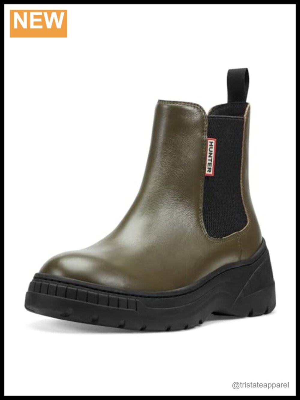 Women's Waterproof Chelsea Boots with Zipper Closure, Leather Upper,